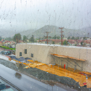 Busy Construction Work During the Rain