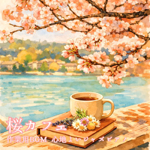 春の爽やかなそよ風と読書用カフェ音楽