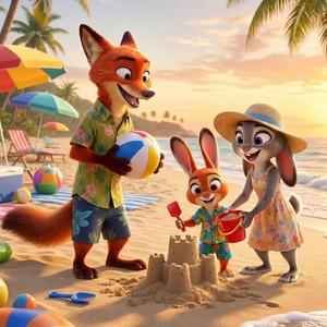 Judy & Nick Beach Family Weekend (Zootopia 2 Inspo)