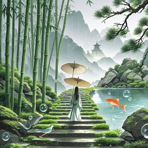 山雨听箨