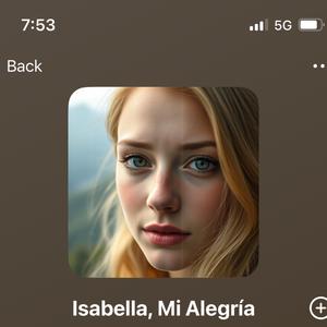 Isabella, Mi Alegria