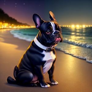 Midnight by the beach