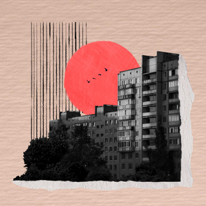 Красным горит закат