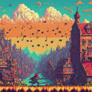 レトロゲームのエンディング曲（ラスボス倒して、なんかドタバタあった後、主人公が平和になった街を疾走する）