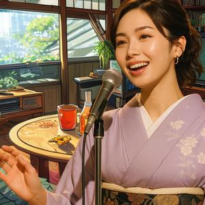 風にそよぐカーテン（Curtain Fluttering in the Breeze）