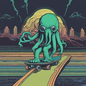 Cthulu Shreds the Web by @flatgigue487