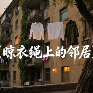 晾衣绳上的邻居