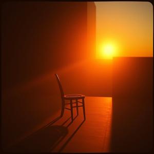 빈 의자에 앉아