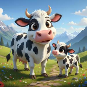 Văcuța și vițelul - Cântecel pentru copii