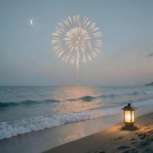 浜辺の花火
