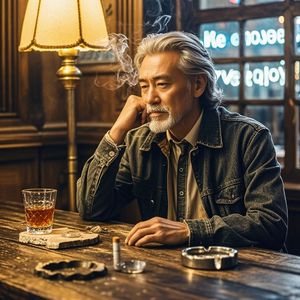 酒吧晚烟