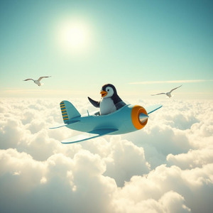 ペンギンぱいろっとあおぞらへ