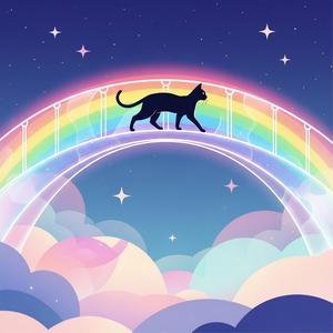 Cat on the rainbow