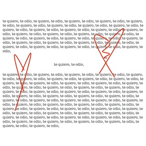 te quiero, te odio