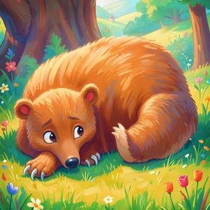 Stary niedźwiedź mocno śpi