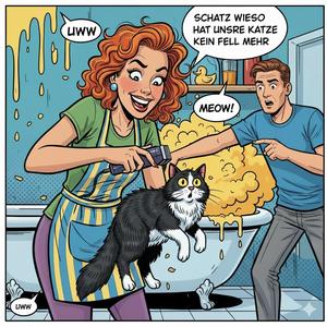 Schatz Wieso hat unsere Katze kein Fell mehr