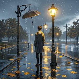 雨后的街头-高微