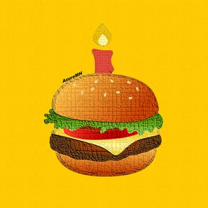 Burger And Candlelight