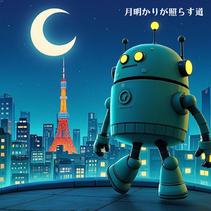 月明かりが照らす道