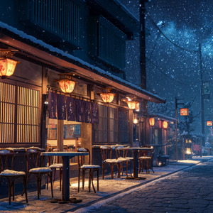 裏路地の夜カフェ