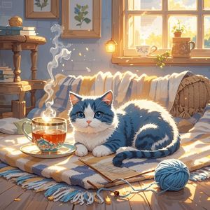 蓝白时光机-彩虹