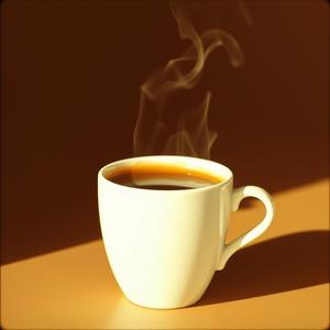 一杯热焦糖咖啡