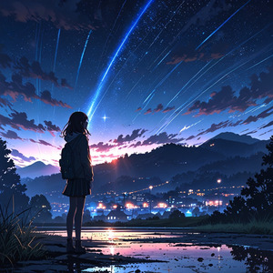 星が逆さに落ちる夜