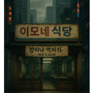 밥이나 먹어라 by #FF0000