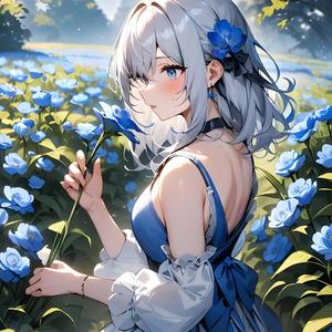 藍色的花