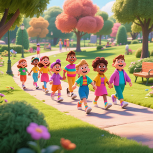 陽気なお散歩タイム