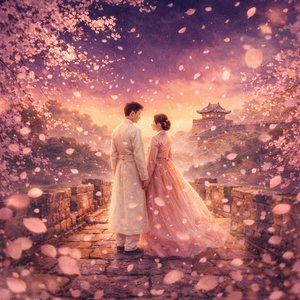 꽃비가 내리는 길