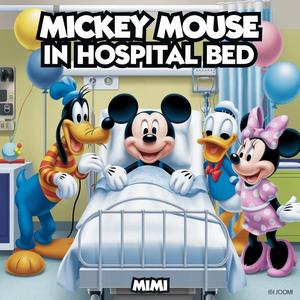 Mickey Mouse in Hospital Bed