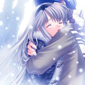 雪花飘落和妳融化消失