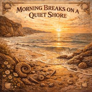 Morning breaks on a quiet shore