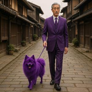 紫の男と犬 (Saturday Man & Dog)