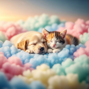 ふわふわ雲の上おやすみなさい