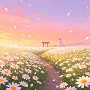 夢が花の海に出会う