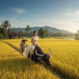 បងហួចលើខ្នងក្របី ភ្លេងសុទ្ធ