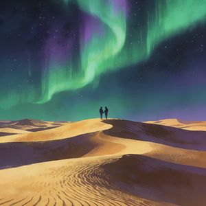 沙漠极光