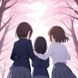 桜の空見上げて