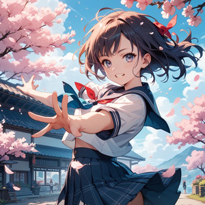 風に舞う花びら