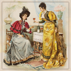 Two Ladies and Red Wine