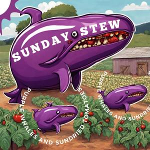 Purple Swimming Whale