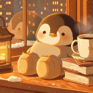 Caramel Penguin Slipper Bookclub