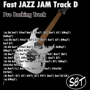 Fast Jazz Jam Track D - Pro Backing Track