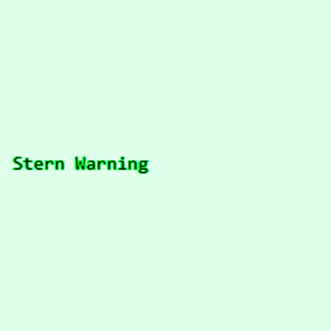 Stern Warning (bOUNCE)