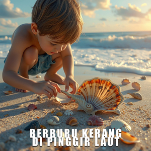 Berburu Kerang Di Pinggir Laut