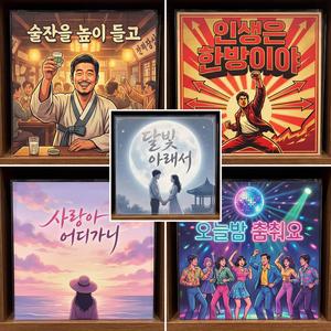 술잔을 높이들고