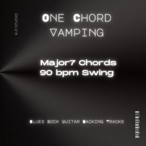 Dmaj7: One Chord Vamping (Major7 Chord) 90 bpm Swing Blues Rock Guitar Backing Track