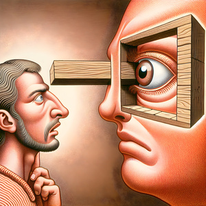 The beam in our own eye